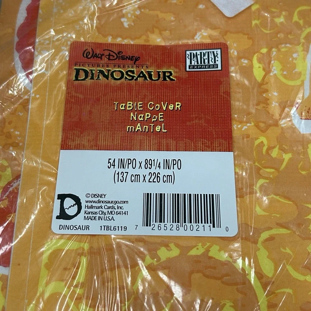 Disney Dinosaur Hallmark‎ Party Express Table Cover Cloth New 59